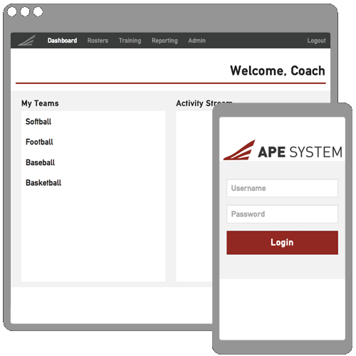 Ape System web page & mobile view